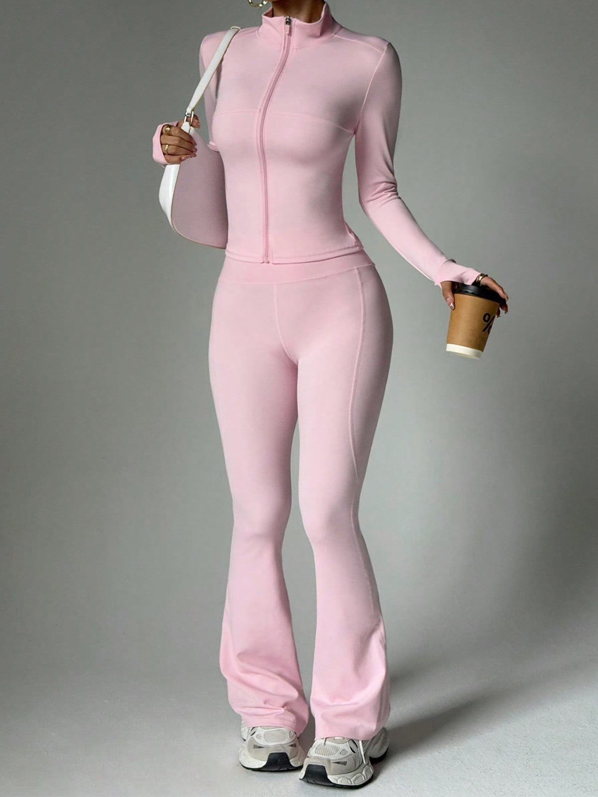 sleeveless zipper yoga set