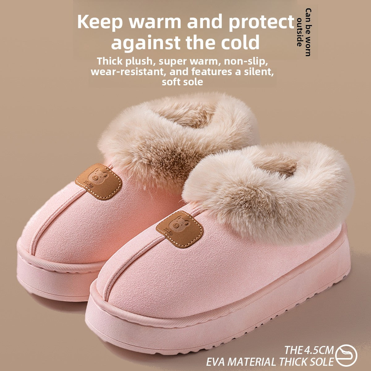 Cloud-like cotton slippers