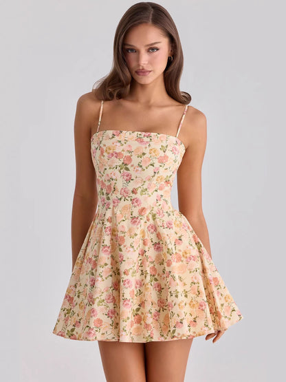 Spaghetti Strap Short French-Style Dress