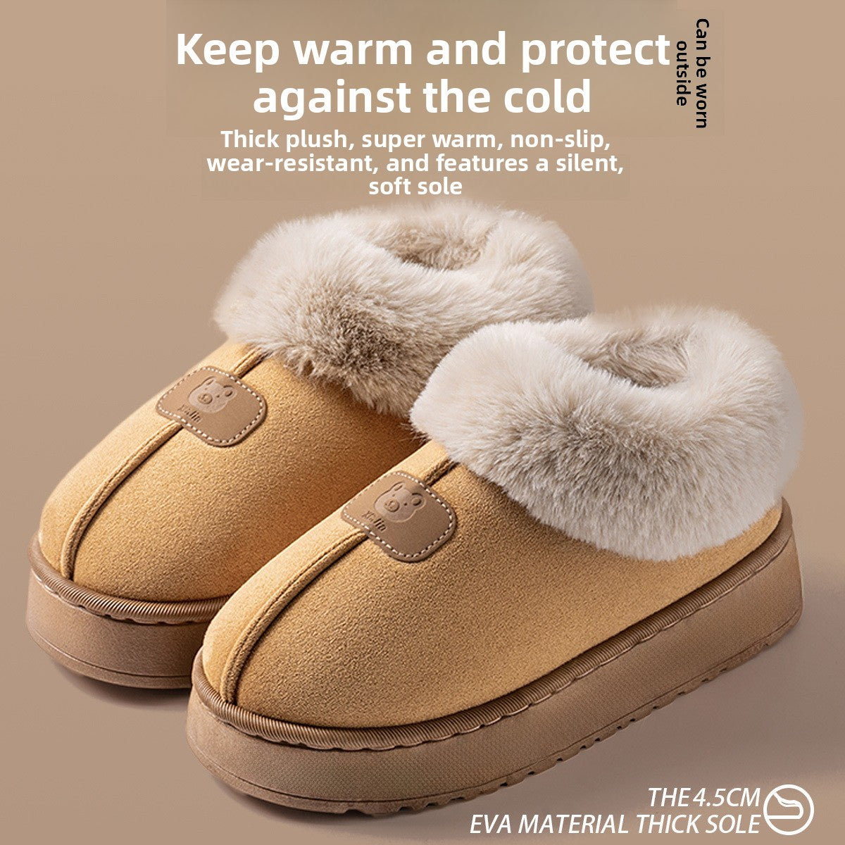Cloud-like cotton slippers