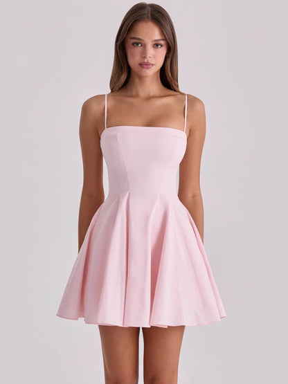 Spaghetti Strap Short French-Style Dress