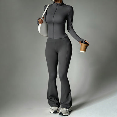 sleeveless zipper yoga set