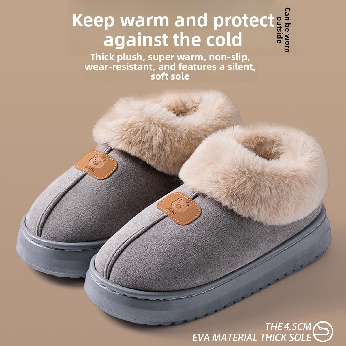 Cloud-like cotton slippers