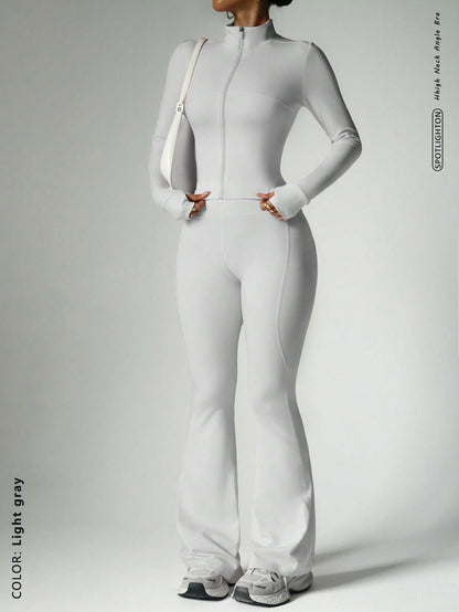 sleeveless zipper yoga set