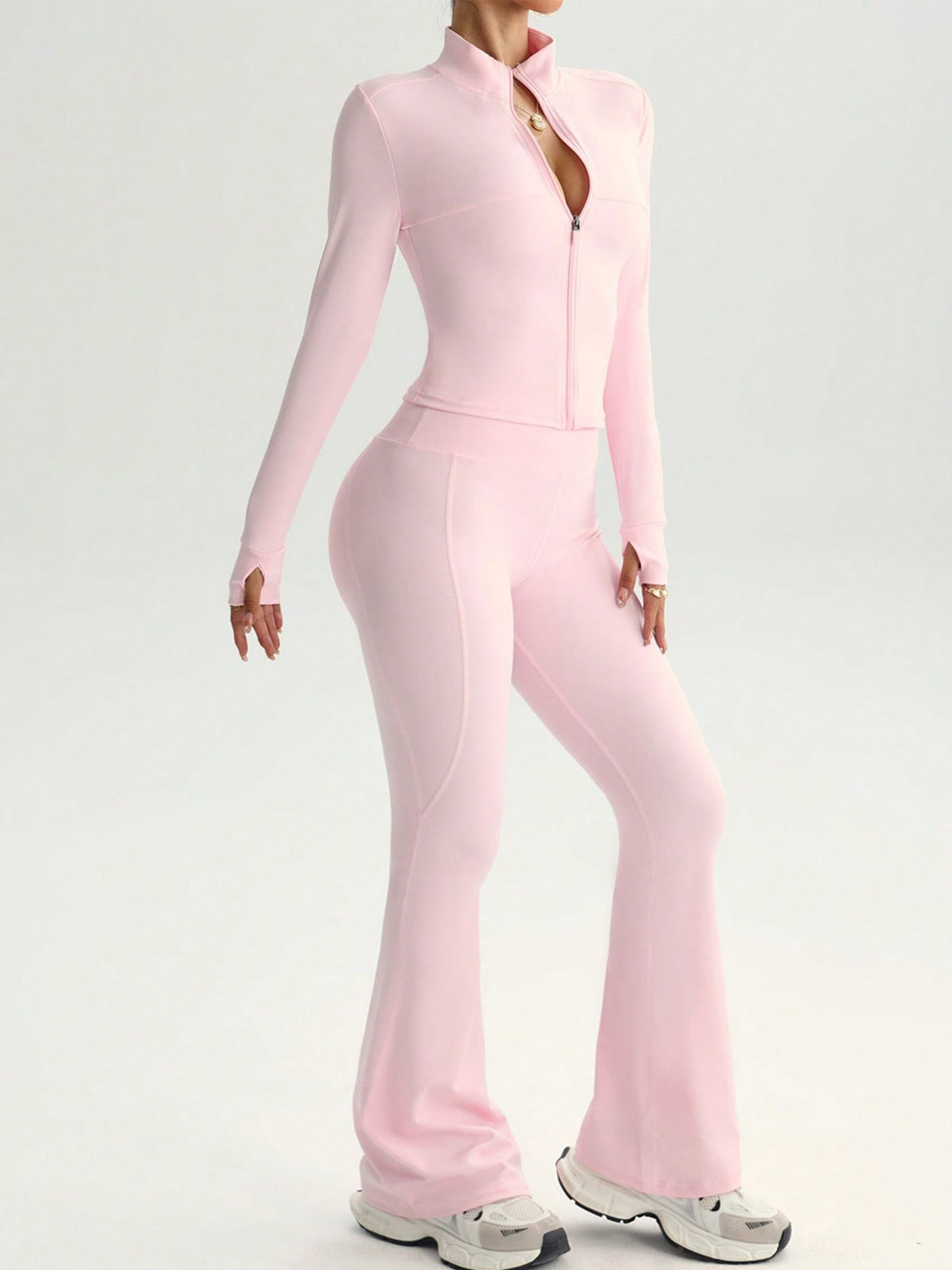 sleeveless zipper yoga set