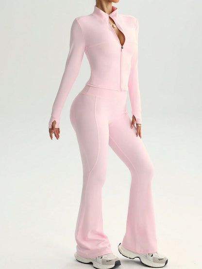 sleeveless zipper yoga set