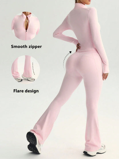 sleeveless zipper yoga set