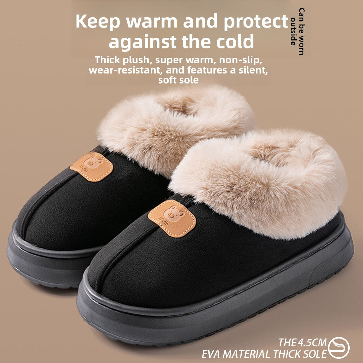 Cloud-like cotton slippers