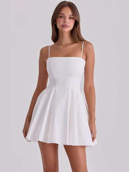 Spaghetti Strap Short French-Style Dress