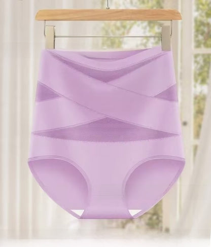 High-Waisted Shaping Briefs with Cross-Tie Tummy Control