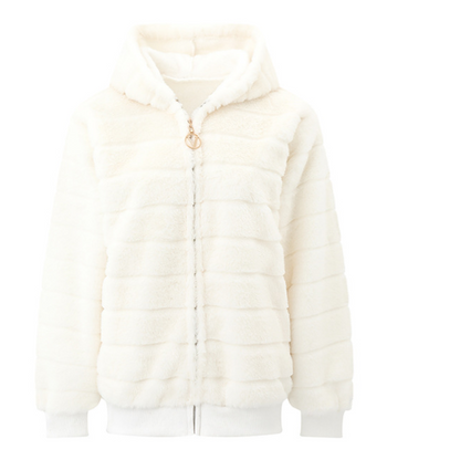 Women's Plush Stand Collar Zip Up Fleece