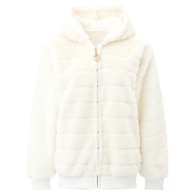 Women's Plush Stand Collar Zip Up Fleece