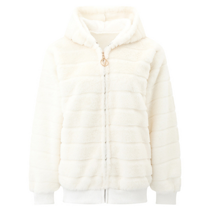 Women's Plush Stand Collar Zip Up Fleece