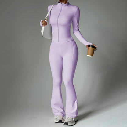 sleeveless zipper yoga set