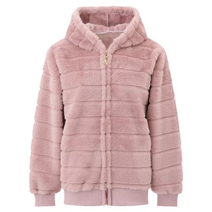 Women's Plush Stand Collar Zip Up Fleece