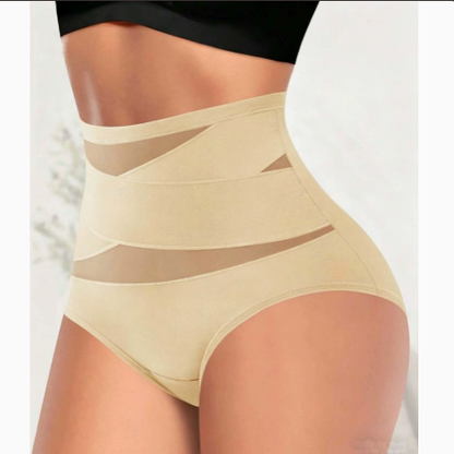 High-Waisted Shaping Briefs with Cross-Tie Tummy Control