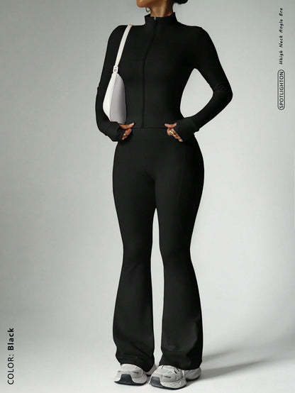 sleeveless zipper yoga set