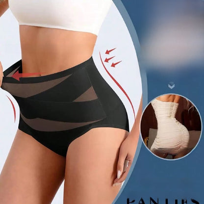 High-Waisted Shaping Briefs with Cross-Tie Tummy Control