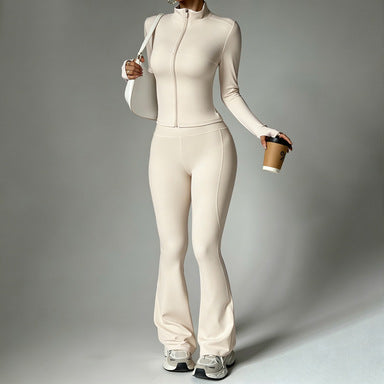 sleeveless zipper yoga set