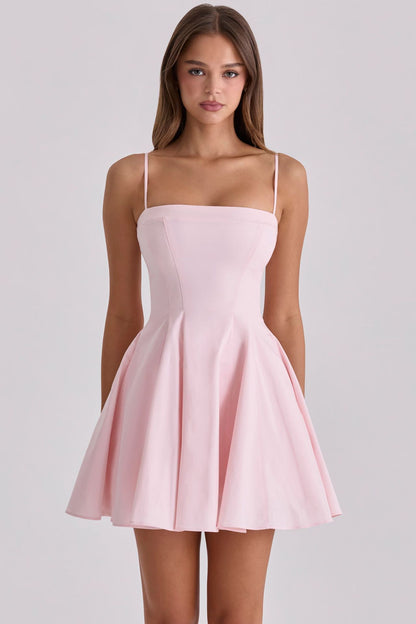 Spaghetti Strap Short French-Style Dress