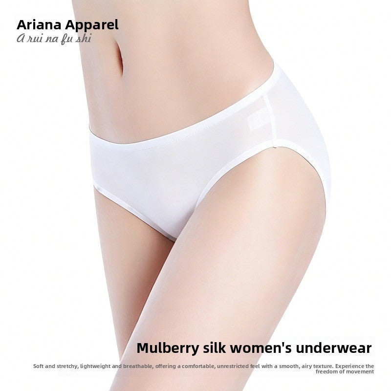 Seamless Low Waist Mulberry Silk Briefs