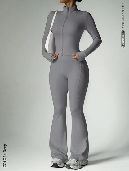 sleeveless zipper yoga set
